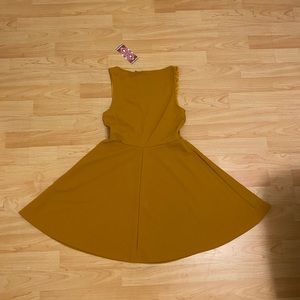 Mustard skater dress